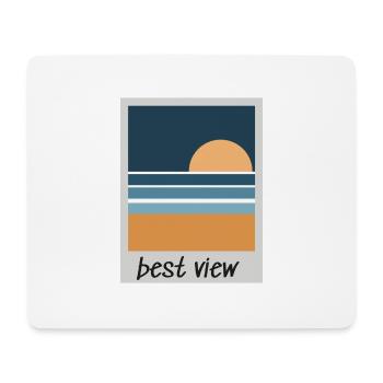 Retro Soforbildkamera Strand Sonnenuntergang - Mousepad (Querformat) - Weiß - Vorne