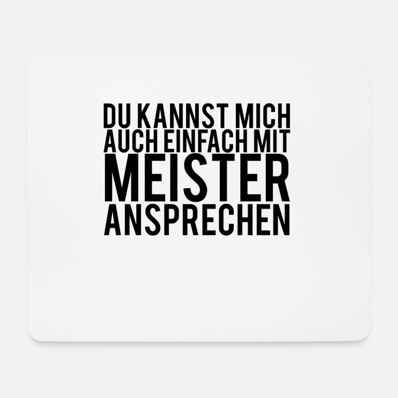 Meister - Mousepad (Querformat) - Weiß