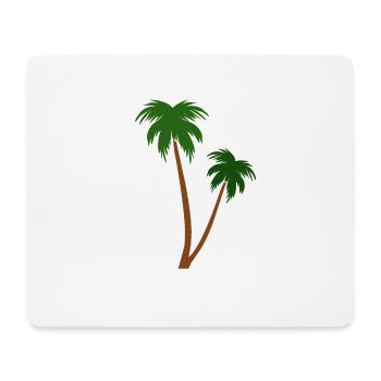 Green palm at the beach - Mouse Pad (horizontal) - white - Front