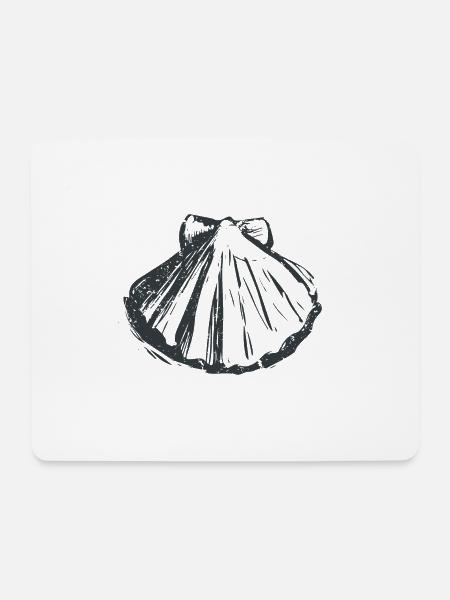 Camino de Santiago. Jakobsweg. T-Shirt Tee - Mousepad (Querformat) - Weiß