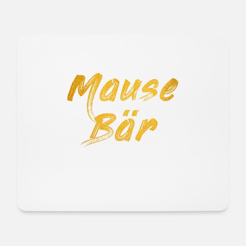 Mause Bär - Mousepad (Querformat) - Weiß