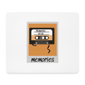 Retro Soforbildkamera Cassette mémoires analogiques - Tapis de souris (format paysage) - blanc - Devant