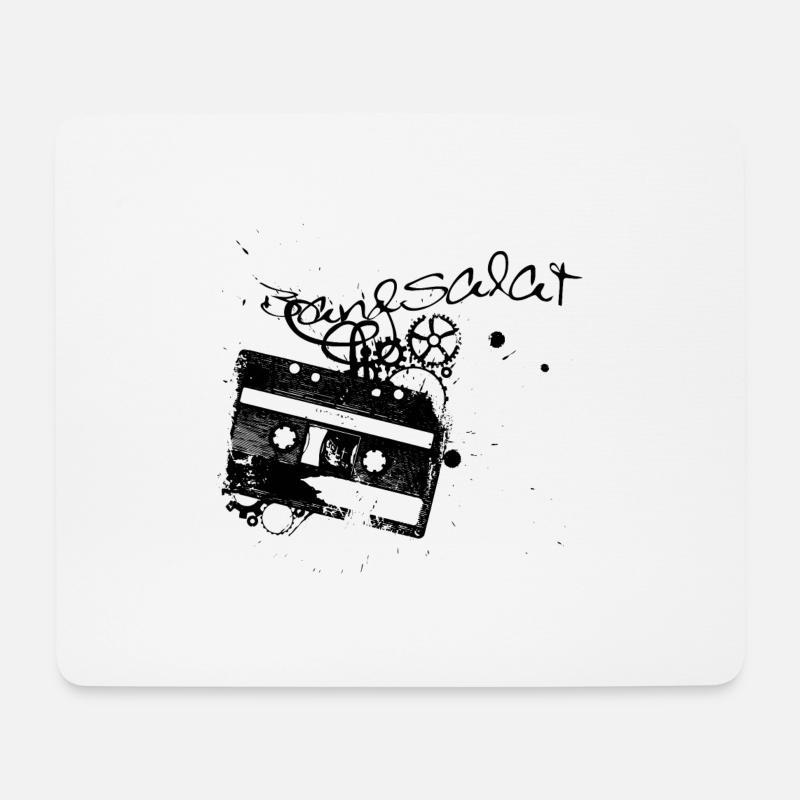 Kassette mit Bandsalat - Mousepad (Querformat) - Weiß