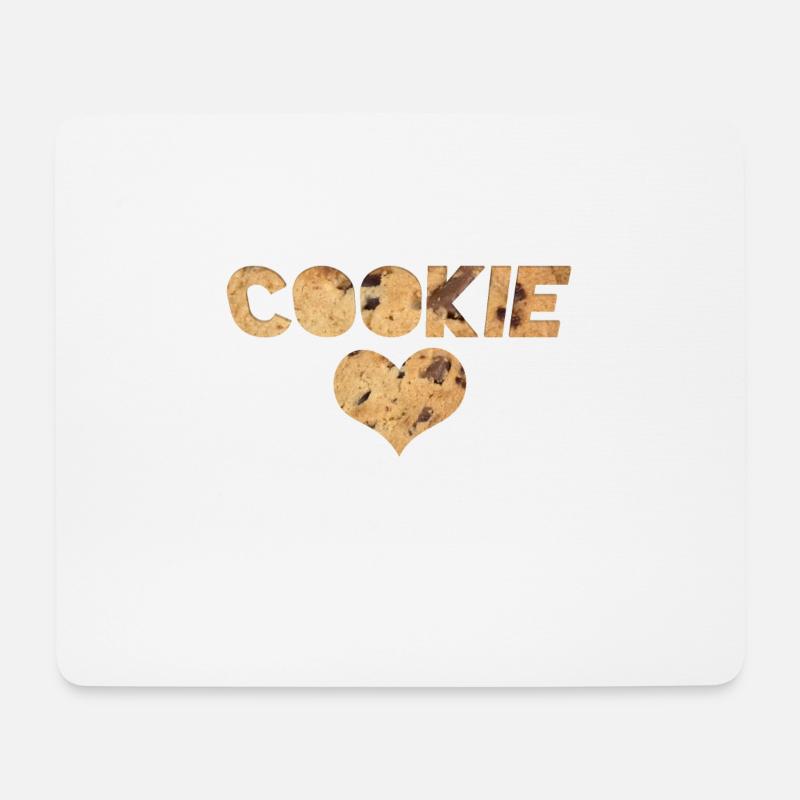 cookie liebe - Mousepad (Querformat) - Weiß