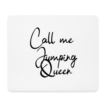 jumping trampoline jump fitness gift - Mouse Pad (horizontal) - white - Front