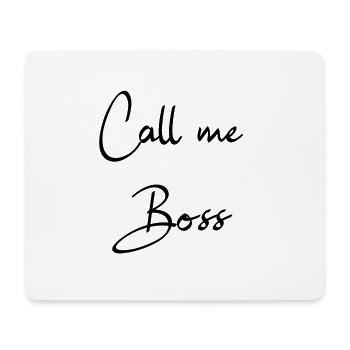 Call me Boss - Mousepad (Querformat) - Weiß - Vorne