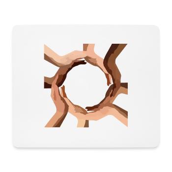 Gegen Rassismus - Mousepad (Querformat) - Weiß - Vorne