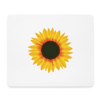 Farbenfrohe Blüte Sonnenblume - Mousepad (Querformat) - Weiß - Vorne