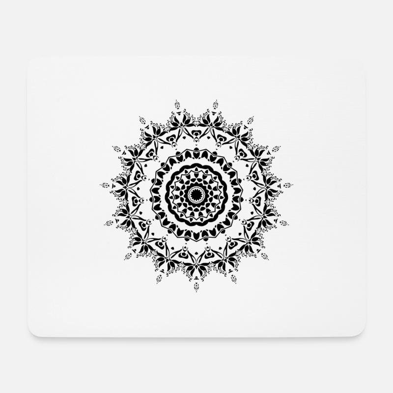 mandala - Mousepad (Querformat) - Weiß