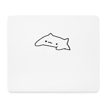 Bongo Cat Meme - Mousepad (Querformat) - Weiß - Vorne