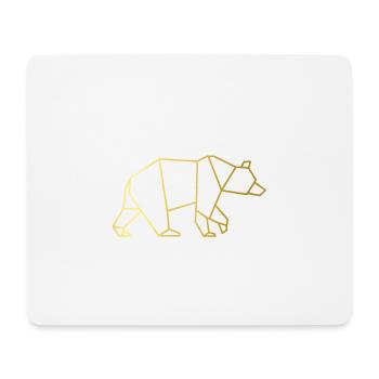 Cooles goldens Design eines Bären. Bär Design. - Mousepad (Querformat) - Weiß - Vorne