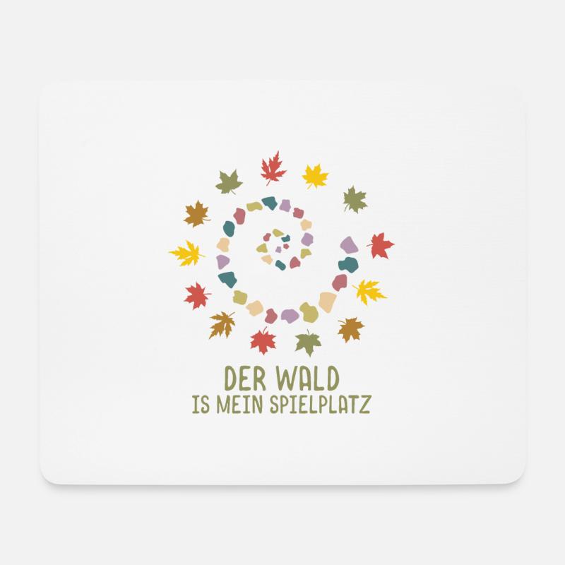 Waldkinder - Der Wald ist mein Spielplatz - Mousepad (Querformat) - Weiß
