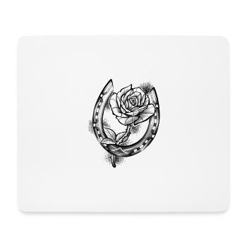 horseshoe brings good luck - Mouse Pad (horizontal) - white - Front