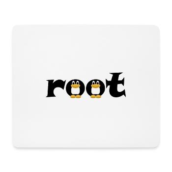 root - Shirt pour les administrateurs Linux - Tapis de souris (format paysage) - blanc - Devant