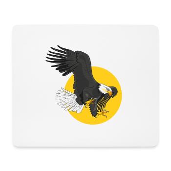 amerikanische Adler Sonne - Mousepad (Querformat) - Weiß - Vorne