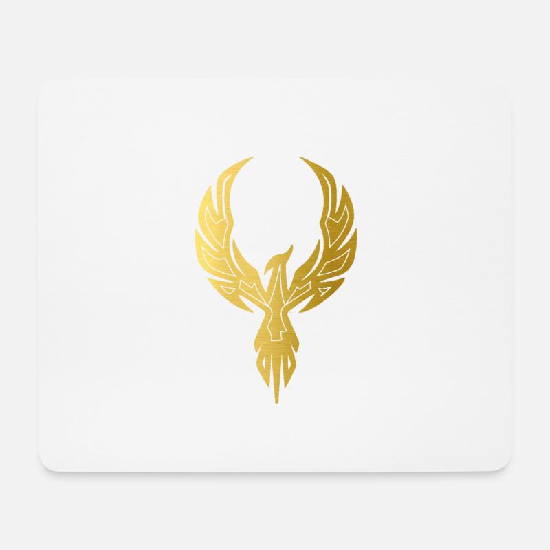 Goldener Phoenix - Mousepad (Querformat) - Weiß