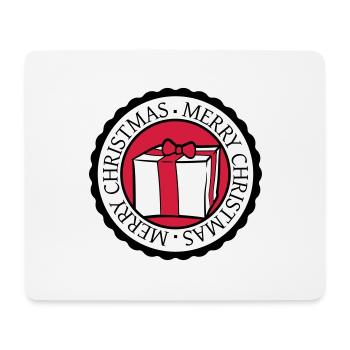 circle round stamp nicholas christmas design coo - Mouse Pad (horizontal) - white - Front
