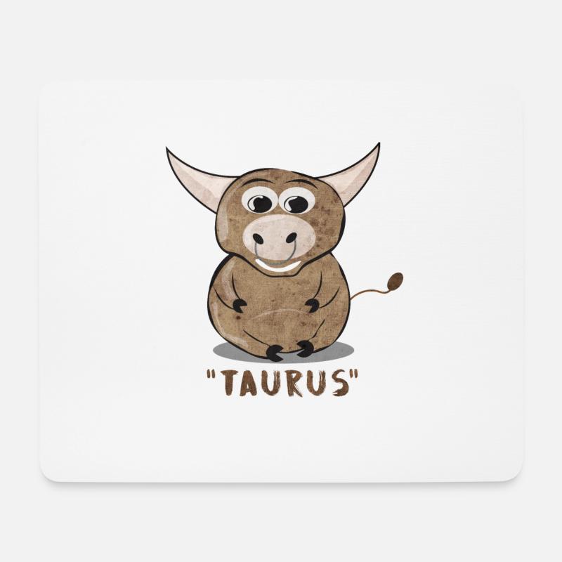 Sternzeichen Stier - Mousepad (Querformat) - Weiß