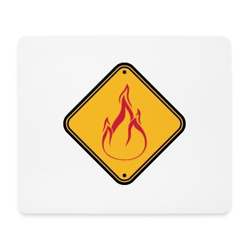 Note de mise en garde avertissement Attention Attention Danger Feu - Tapis de souris (format paysage) - blanc - Devant