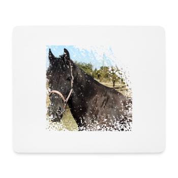 Qui ne veut pas monter sur ce cheval? - Tapis de souris (format paysage) - blanc - Devant