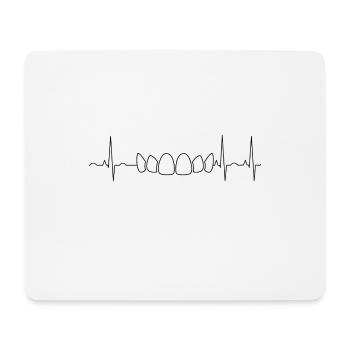 EKG Kiefer Zähne Zahnarzt Dentallabor Zahntechnik - Mousepad (Querformat) - Weiß - Vorne