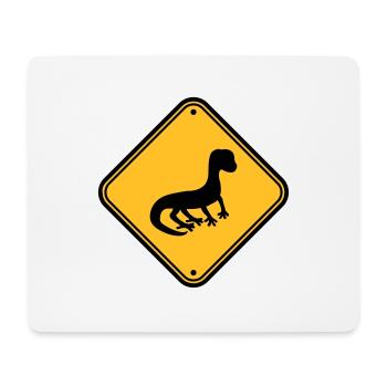 warning caution caution note shield silhouette - Mouse Pad (horizontal) - white - Front
