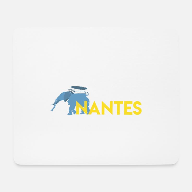 Nantes - Mousepad (Querformat) - Weiß