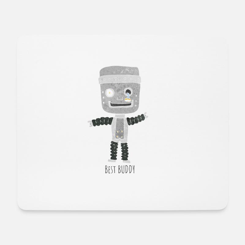 Best Buddy - Mousepad (Querformat) - Weiß