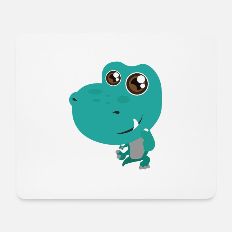 Dinosaurier Tyrannosaurus Rex mit Zähnen - Mousepad (Querformat) - Weiß