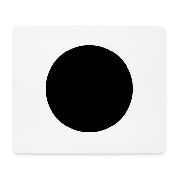 Cercle noir - Tapis de souris (format paysage) - blanc - Devant