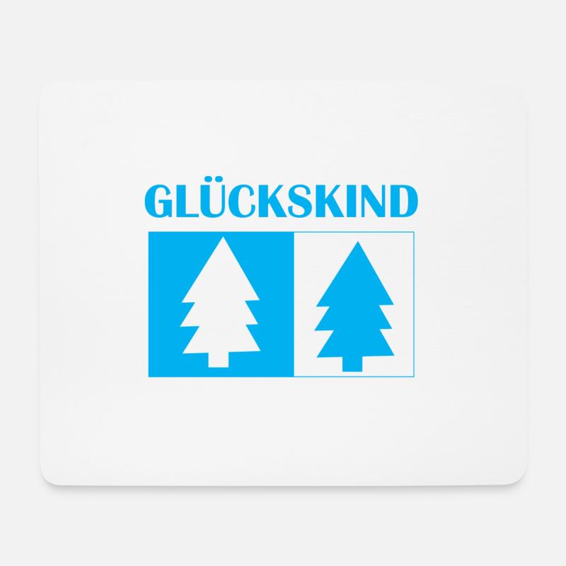 Glückskind - Mousepad (Querformat) - Weiß