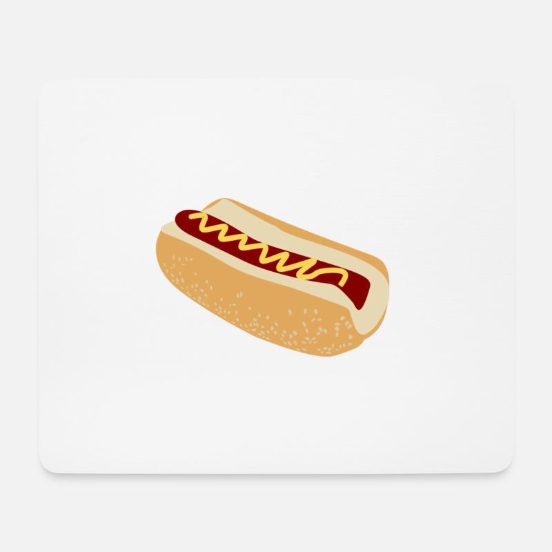 Hot Dog - Mousepad (Querformat) - Weiß