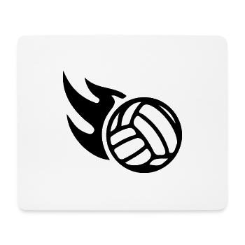 Volleyball-fire icon - Mouse Pad (horizontal) - white - Front