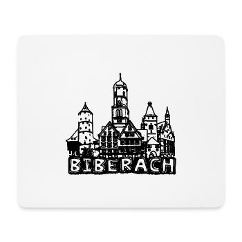 Biberach Skyline - Mousepad (Querformat) - Weiß - Vorne