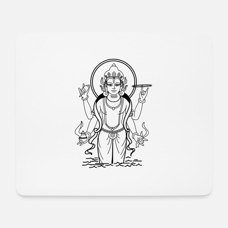 Lord Dhanvantari 5 - Mousepad (Querformat) - Weiß