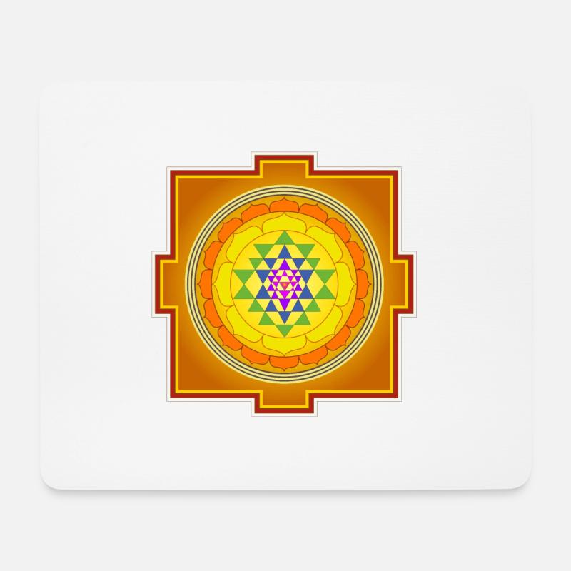 Shri Yantra 1 - Mousepad (Querformat) - Weiß