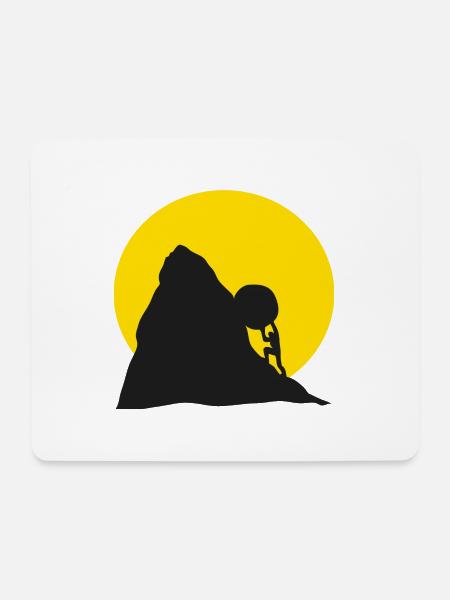 Sisyphus - Mousepad (Querformat) - Weiß