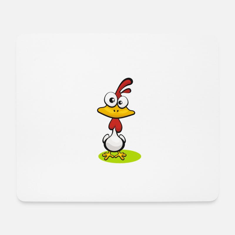 Lustige Ente - Mousepad (Querformat) - Weiß