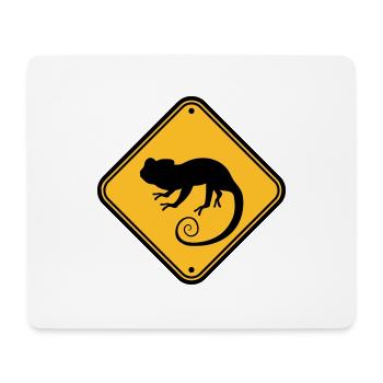 bouclier note attention avertissement mise en garde danger - Tapis de souris (format paysage) - blanc - Devant