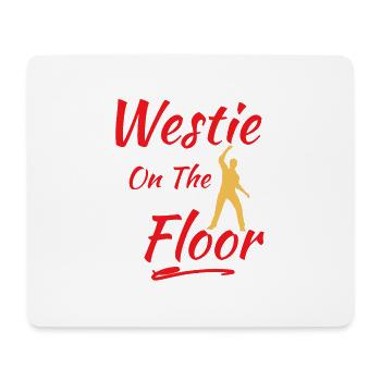 Westie on the floor West Coast Swing Geschenk - Mousepad (Querformat) - Weiß - Vorne