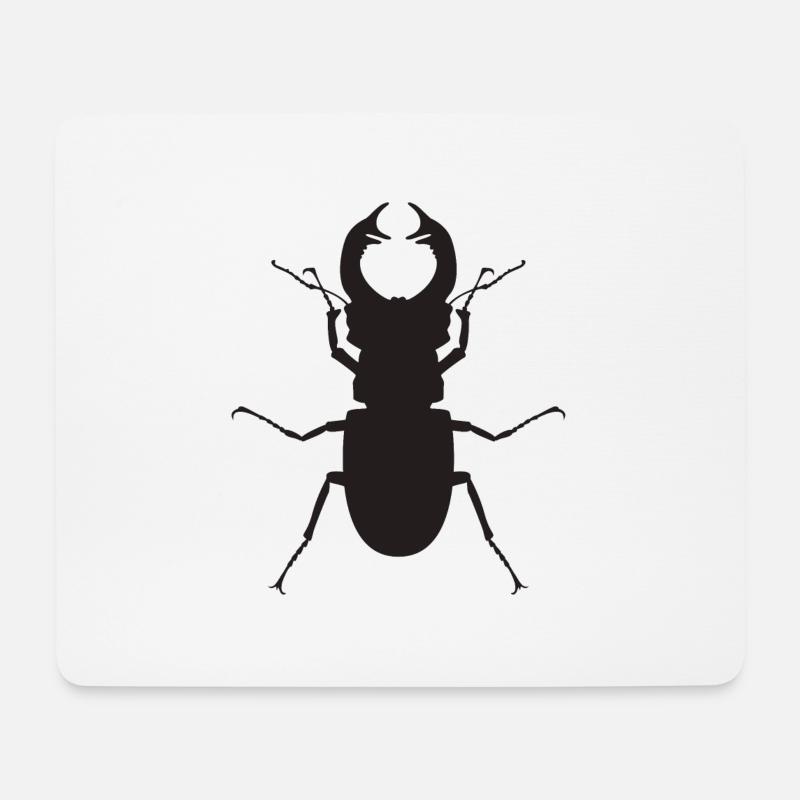 Hirschkäfer - Mousepad (Querformat) - Weiß