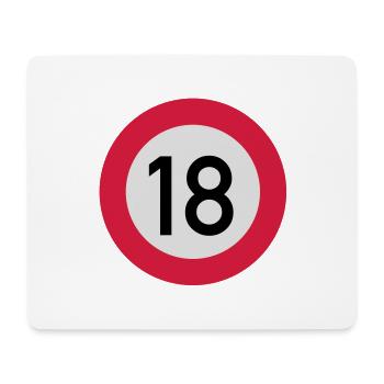 18_schild__1__f3 - Mousepad (Querformat) - Weiß - Vorne