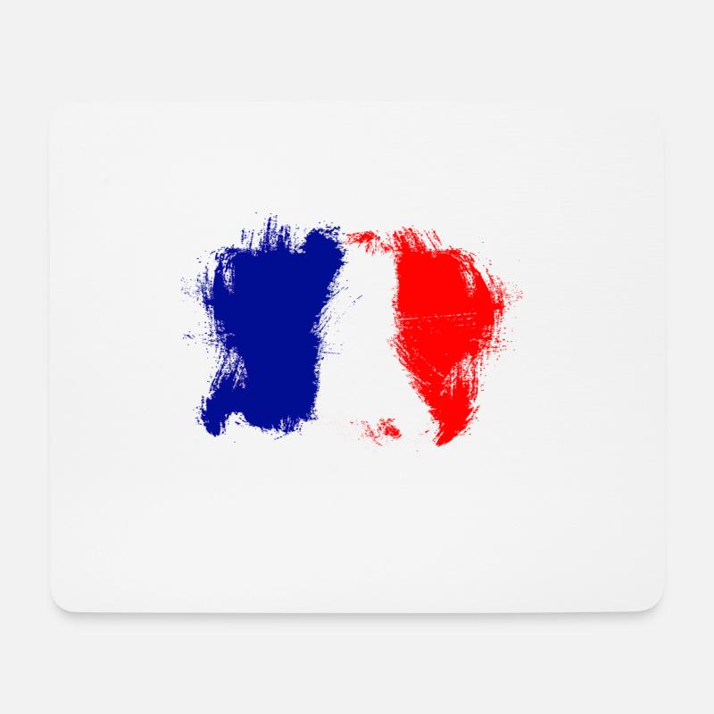 France Frankreich Flagge - Mousepad (Querformat) - Weiß