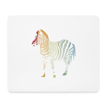 Colorful stripe zebra - Mouse Pad (horizontal) - white - Front
