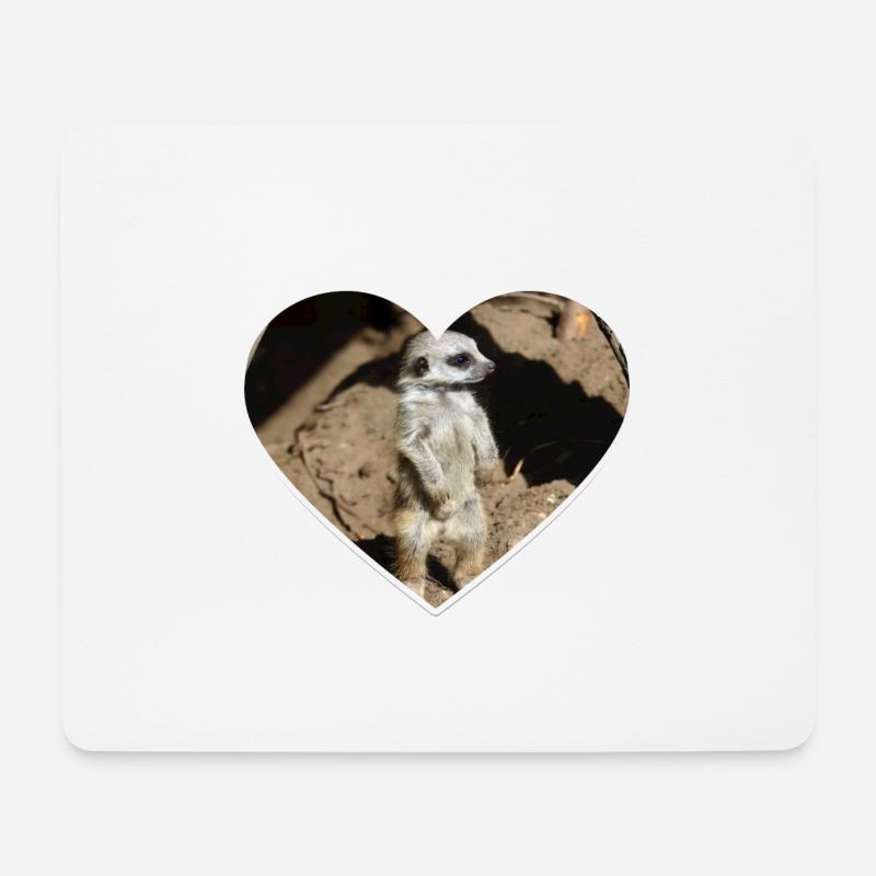 Niedliches Erdmännchen - Mousepad (Querformat) - Weiß