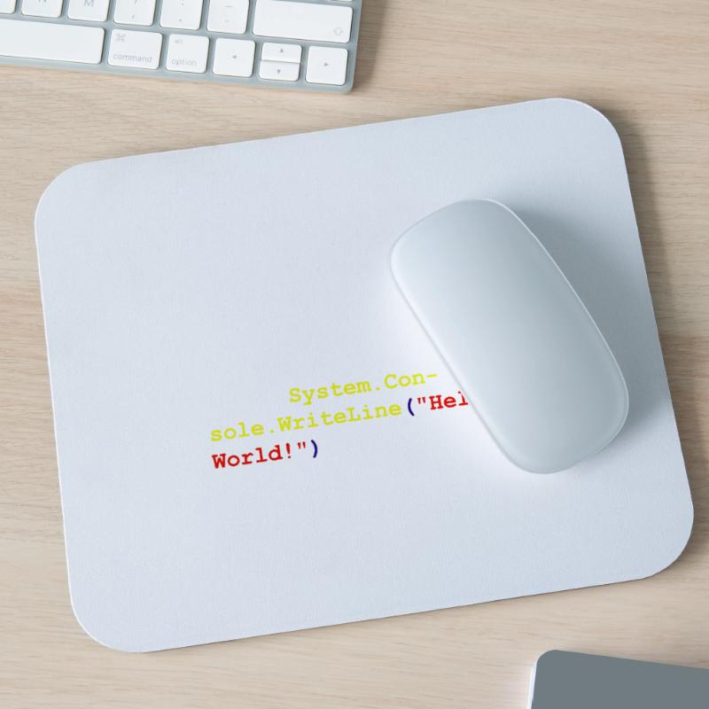 Hello World C # Sharp developer program gift Mouse Pad (horizontal)