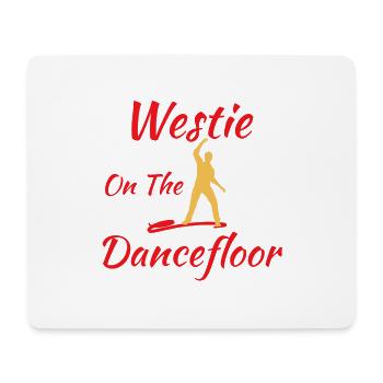 Westie on the dancefloor West Coast Swing Geschenk - Mousepad (Querformat) - Weiß - Vorne