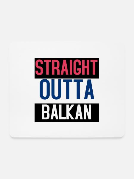DIREKT AUS DEM BALKAN SERBIEN - Mousepad (Querformat) - Weiß