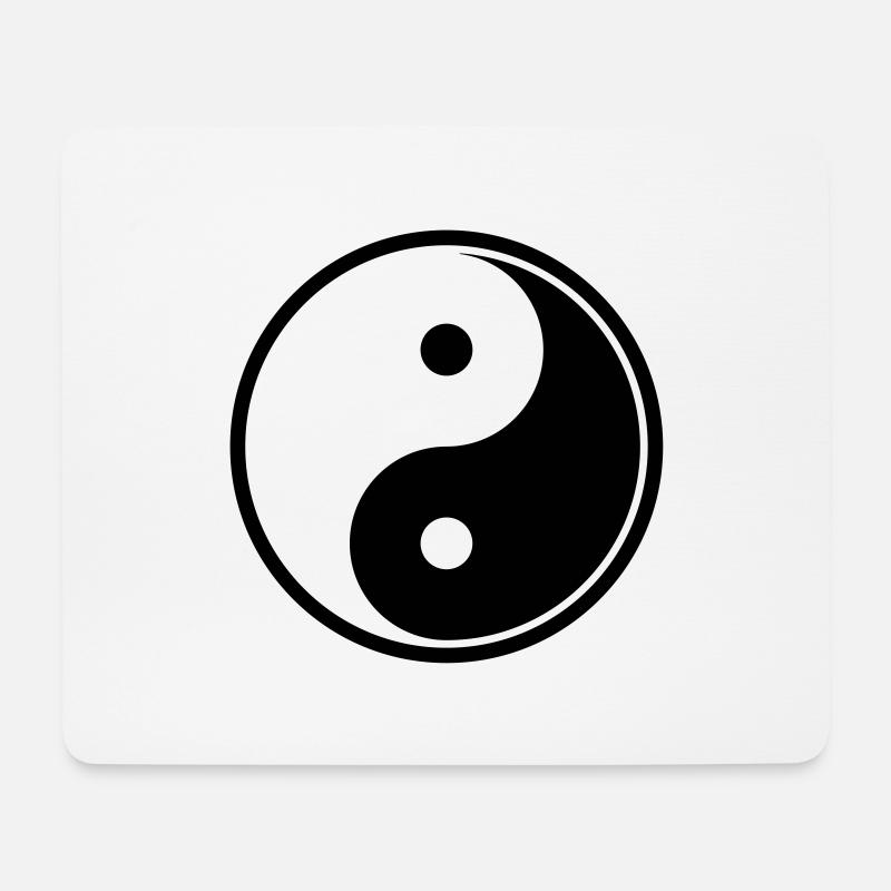 Yin und Yang - Mousepad (Querformat) - Weiß