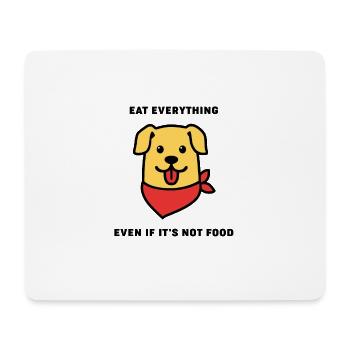 Hund essen alles 9ea87b30 d6f0 11e8 b92a df25f36 - Mousepad (Querformat) - Weiß - Vorne